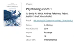 Psycholinguistics 1