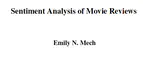 Sentiment Analysis of Movie Reviews